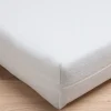 Sábana bajera para bebé 60 x 120 cm con cremallera - 100% poliéster impermeable - Blanco