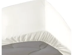 Sábana bajera percal blanca 140 x 190 cm con funda de 30 cm
