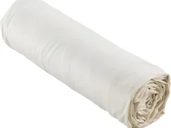 Sábana bajera percal blanca 160 x 200 cm con funda de 30 cm