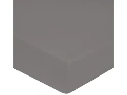 Sábana bajera satén de algodón gris