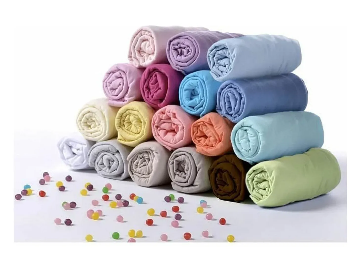 Sábana bajera todo en 1 lisa - Jersey - oeko-Tex - Perla - 70 x 140 cm