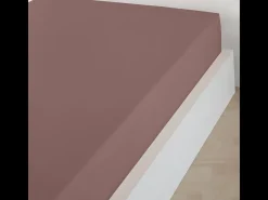 Sábana encimera satén de algodón rosa