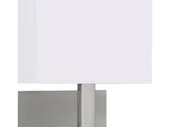Searchlight 1 ljus inomhusvgglampa satin silver med vit skrm, E27