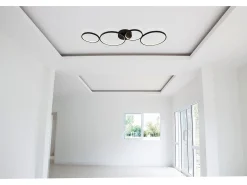 Searchlight 4 Ljus Led Ring Flush Light, Matt Svart