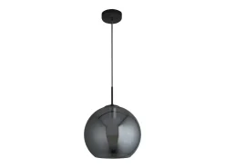Searchlight AMSTERDAM 1 ljus rund takhnge (30 cm diameter) rkt glas, svart