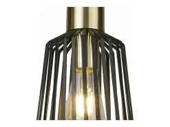Searchlight Bird Cage 1 Light Cage Takhnge Antik Mssing, Matt Svart, E27