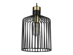 Searchlight Bird Cage 1 Light Cage Takhnge Antik Mssing, Matt Svart, E27