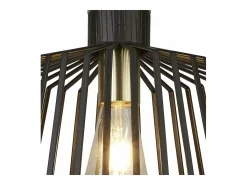 Searchlight Bird Cage 1 Light Cage Takhnge Antik Mssing, Matt Svart, E27