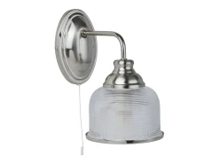 Searchlight Bistro 1 ljus inomhus kupol vgglampa satin silver, E27