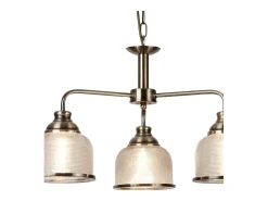 Searchlight Bistro 3 Ljus Multi Arm Takhnge Vit, Antik Mssing, E27