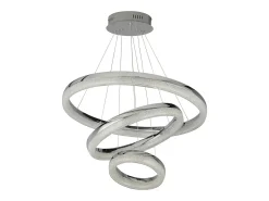 Searchlight CircleLED 3-ring takhänge, krom, krossad is 4000K