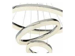 Searchlight CircleLED 3-ring takhänge, krom, krossad is 4000K