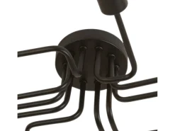 Searchlight Circuit 10 Light Flush Ceiling Light Matt Black, E27