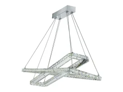 Searchlight Clover Integrerad LED-taklampa Krom med Kristaller