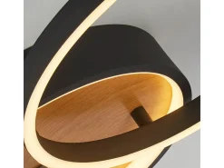 Searchlight Curio Negro empotrado, madera