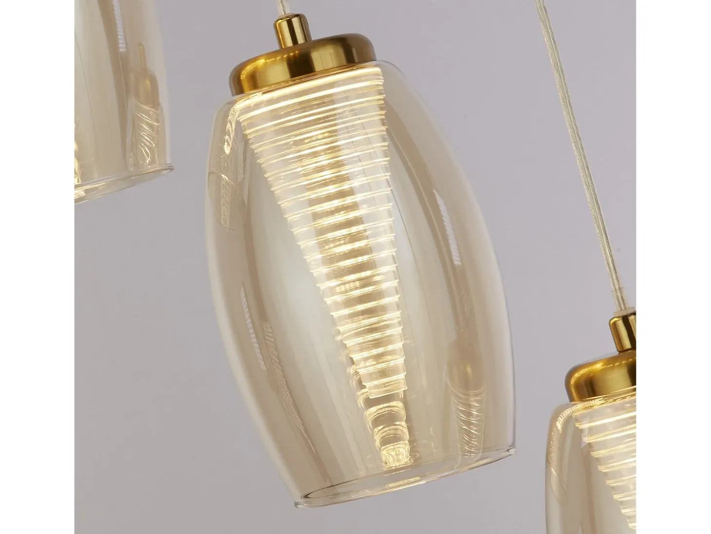 Searchlight Cyclone Colgante 5 Luces Bronce, Copa Champán