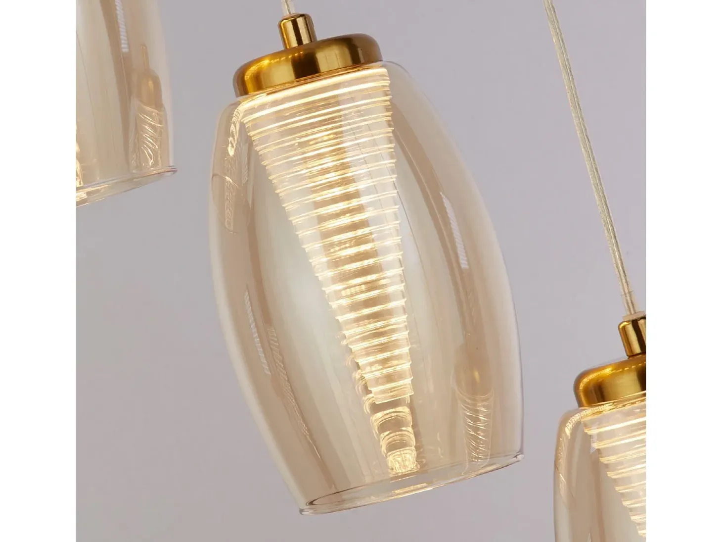 Searchlight Cyclone Colgante 5 Luces Bronce, Copa Champán