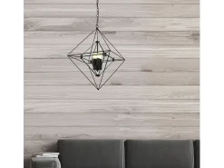 Searchlight DIAMOND 3 ljus takhnge - svart med klarglaspaneler