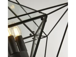 Searchlight DIAMOND 3 ljus takhnge - svart med klarglaspaneler