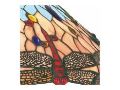 Searchlight Dragonfly 1 ljus takhnge antik mssing, bl, Dragonfly Tiffany Glass, E14