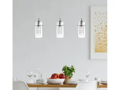 Searchlight Duo 3 Light Cluster Pendel krom, glas, E14
