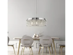 Searchlight Elise 7 ljus takhnge krom med glaskristaller, G9