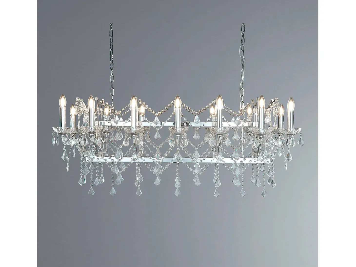 Searchlight Florence 14 ljus kristallkrona kromfinish, E14