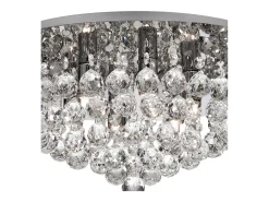 Searchlight Hanna 6 Ljus Semi Flush Taklampa Krom med Kristaller, G9