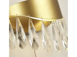 Searchlight JewelLED vägglampa, guld, kristall 4000K