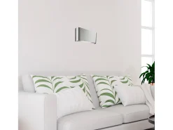Searchlight LED inomhus upp/ner vgglampa Satin Silver