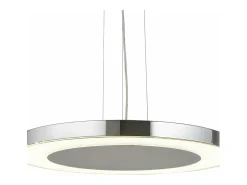 Searchlight Lexi 1 Ljus Tak Pendel Krom, Vit, Glas Integrerad LED