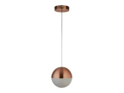 Searchlight Marbles Lámpara colgante LED de cobre, pantalla de hielo triturado