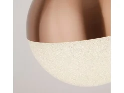 Searchlight Marbles Lámpara colgante LED de cobre, pantalla de hielo triturado
