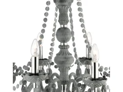 Searchlight Marie Therese 8 ljus ljuskrona gr finish med akrylkristaller, E14