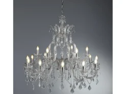 Searchlight Marie Therese 18 ljus kristallkrona kromfinish, E14