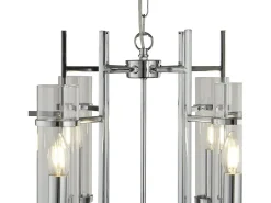 Searchlight Milo 6 Ltt takhnge med flera armar krom, glas sex, E14