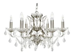 Searchlight Paris 6 ljus ljuskrona satin silverfinish, E14