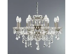 Searchlight Paris 8 ljus ljuskrona satin silver finish, E14