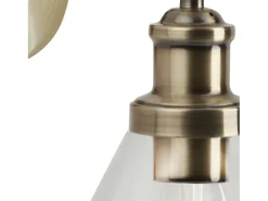 Searchlight Pyramid 1 ljus vgg antik mssing, glasskrm, E27