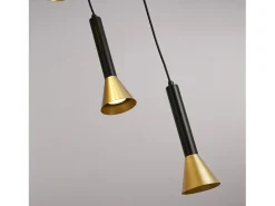 Searchlight Signal Colgante de 5 luces, multicolor, negro, metal dorado
