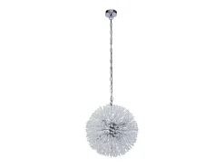 Searchlight Sunburst Colgante de 7 luces cromado, cuentas de cristal