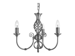 Searchlight Zanzibar 3 Ljus Multi Arm Takhnge Satin Silver, E14