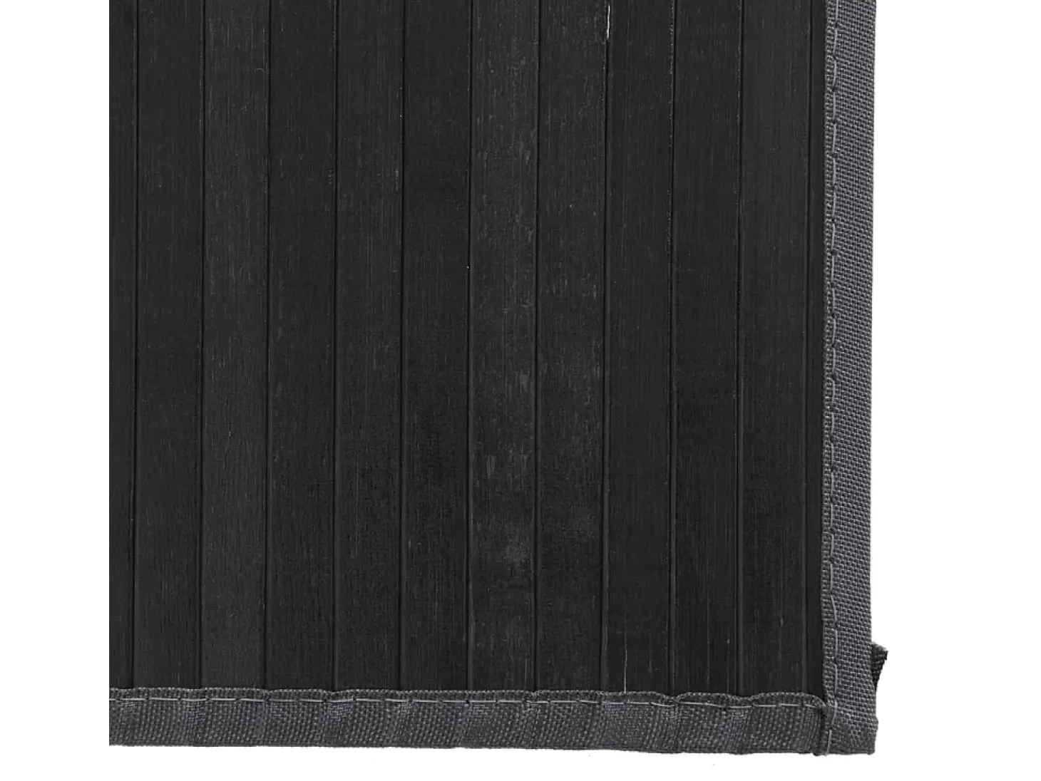 Senad Alfombra rectangular bambú negro 80x300 cm