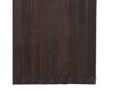 Senad Alfombra rectangular bambú marrón oscuro 100x200 cm