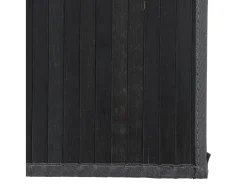 Senad Alfombra rectangular bambú negro 80x200 cm