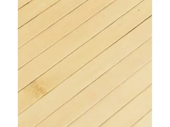 Senad Alfombra rectangular bambú color natural claro 70x200 cm