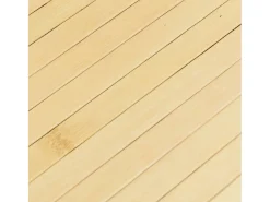 Senad Alfombra rectangular bambú color natural claro 100x200 cm