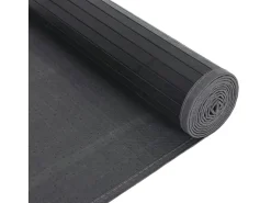 Senad Alfombra rectangular bambú negro 80x500 cm