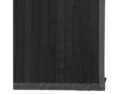 Senad Alfombra rectangular bambú negro 80x100 cm