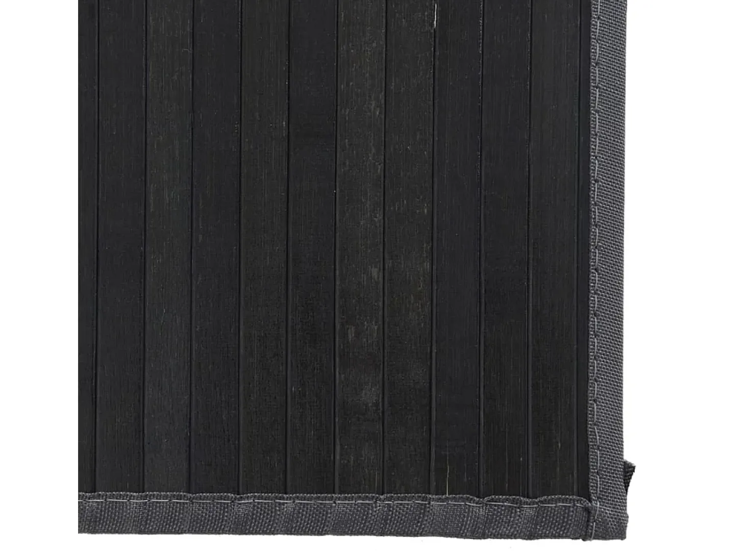 Senad Alfombra rectangular bambú negro 80x100 cm